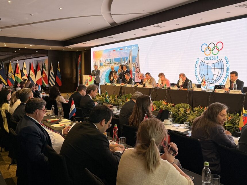 IQUIQUE EN 38 ASAMBLEA ODESUR IMI 3 Juegos Suramericanos de Playa 2027 cumplen un hito: entregan informe en Panamá