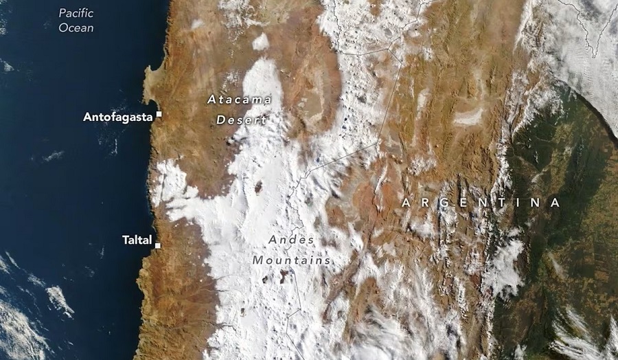nasa 1 Nieve en el desierto: algo está cambiando en el norte de Chile